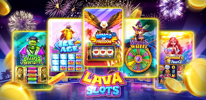 Representação visual de diferentes categorias de slots, como clássicos, vídeo e jackpot